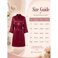 thumbnail image 5 of DAKIMOE Silk Satin Robes for Women Bride Bridesmaid Party 3/4 Sleeve Sexy Short Bath Robe Comfy Sleepwear Loungewear Nightwear for Womens, Pure Red, L, 5 of 8