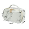 thumbnail image 4 of Unique Bargains Floral Makeup Bag Zipper Flower Cosmetic Pouch White, Gray, 4 of 7