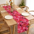 thumbnail image 3 of Valentines Red Table Runner - 108 Inch Long, Kitchen Dining Table Runner Dresser Scarves, Watercolor Envelope Love Heart Farmhouse Decor for Coffee Tables Wedding Party Banquet, 3 of 8