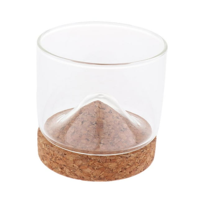 Copa De De Whisky Modernlife Con Base De Madera Parte Inferior De Madera De Montaña De Estilo Japonés De 200 Ml Estilo-3 de madera de corcho Sunnimix Taza de montaña pequeña