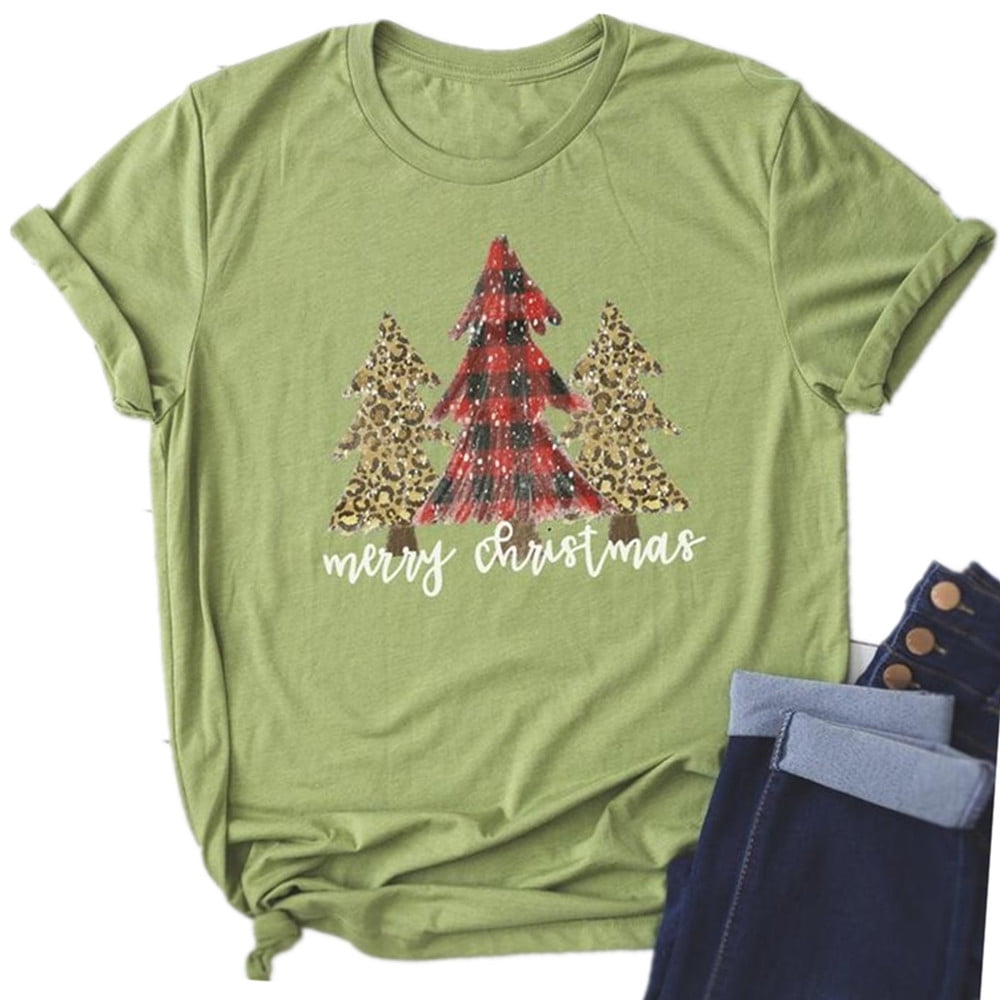 Merry Christmas Shirt Trees Cheetah 