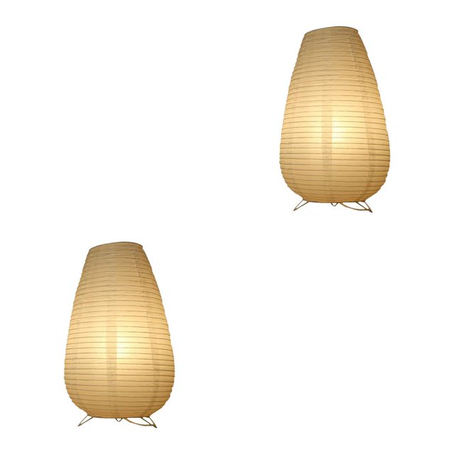 Advancent NightStand Table Lamp Paper Shade Great Weddings, Anniversaries for Handmade 2piezas Largo 22x39cm