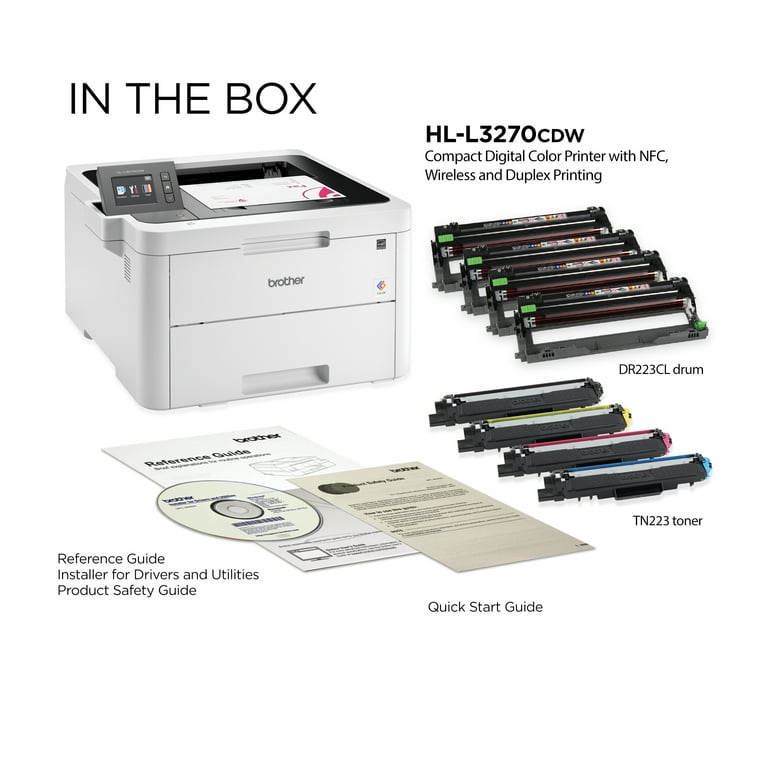 Brother HL-L3270CDW Compact Digital Color Printer with NFC, Wireless and  Duplex Printing