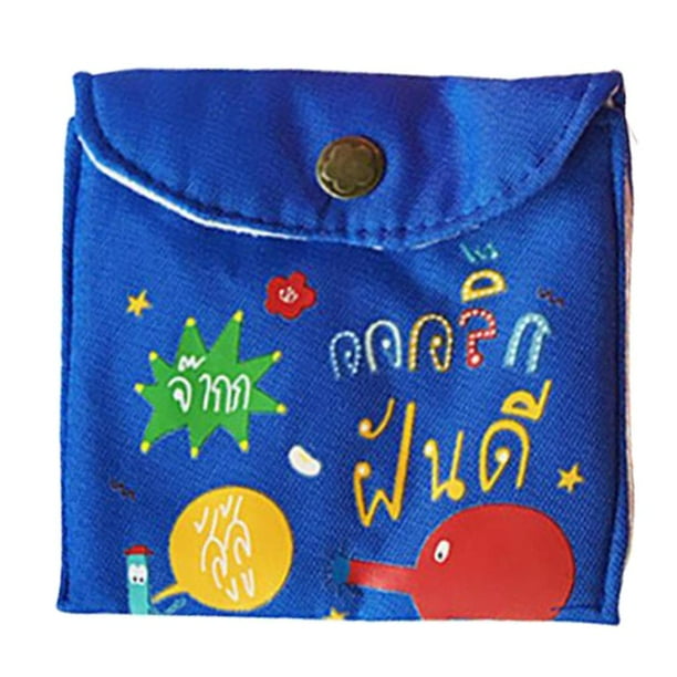 Bolsa de Almacenamiento de Pañales para Niñas Soledad Estuche de Algodón Azul