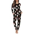 thumbnail image 2 of Renewold Christmas Pajamas Family Sets Ladies Cute Snowman Pj Sweatpants Top Size XL 2 Pack Cozy Up Indoor Workout Clothes Full-length Long Pjs Relaxed Nightwear, 2 of 5