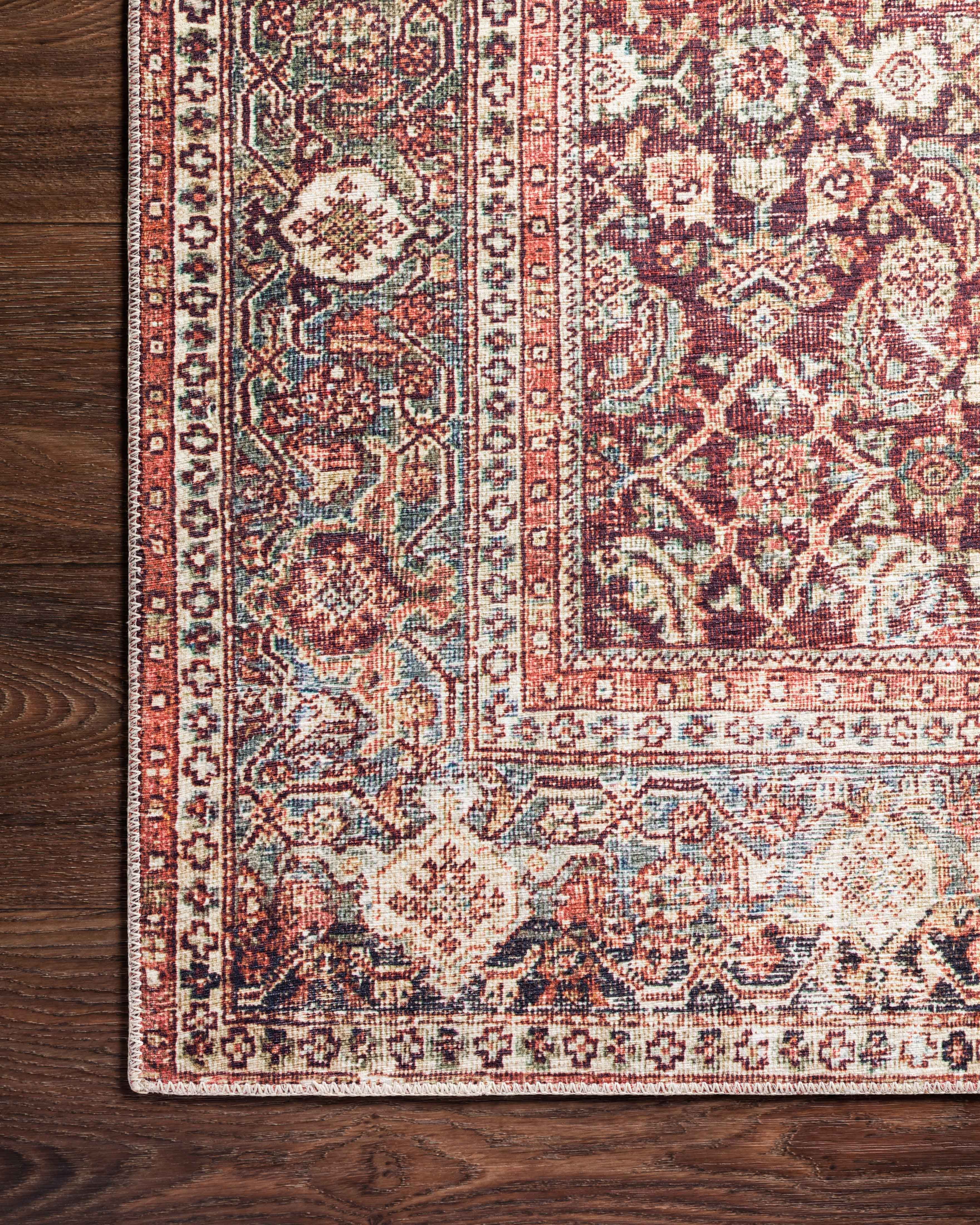 Loloi II Layla LAY-11 Printed Cinnamon / Sage Oriental Area Rug 2'-3" x 3'-9"