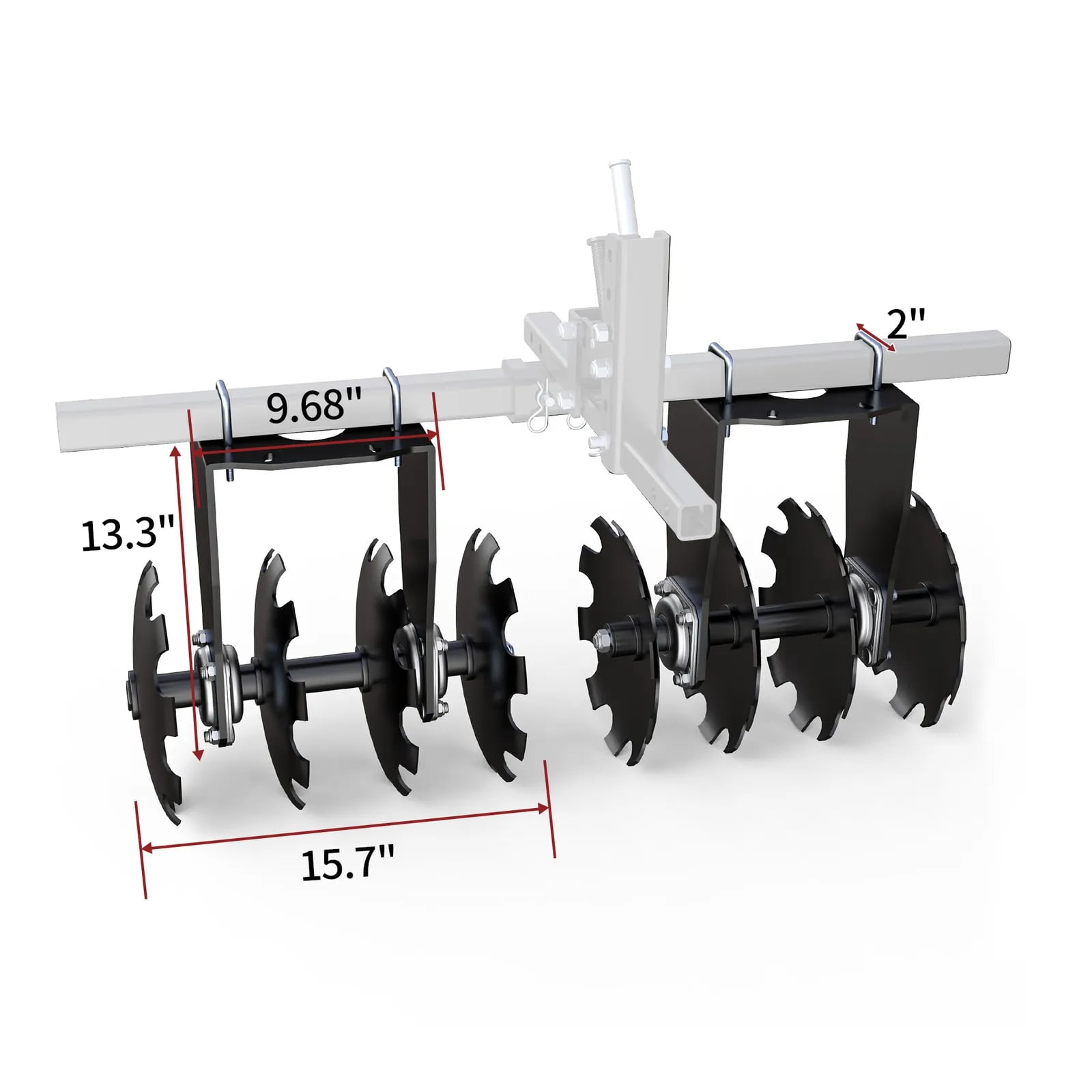 RVNI Disc Plow Harrow Designed to Break up Tough Ground for ATV/UTV Manual Implement