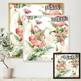 thumbnail image 4 of Designart 'Tropical Flowers & Gold Leaves With Pink Flamingos' Traditional Framed Canvas Wall Art Print, 4 of 5