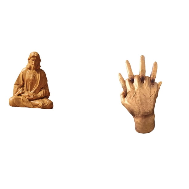 Estatua del Corazón de Jesús,Estatua del Sagrado Corazón de Jesús para decoración del hogar,Figura católica de Jesús,Escultura de mano,Escultura de mano,manos entrelazadas,amantes
