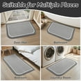 thumbnail image 2 of SIXHOME Non-Slip Kitchen Rug, Washable 17"x30" Twill Floor Mat, Half Circle Design for Sink, Laundry, Black, 2 of 6