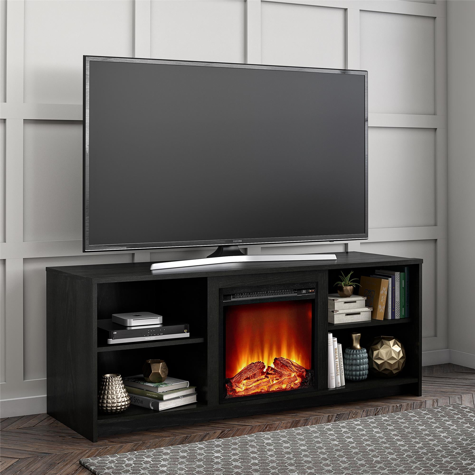 8620335WCOM for sale online Black Oak Mainstays Fireplace TV Stand for TVs up to 65" 