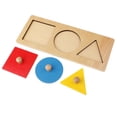 thumbnail image 3 of Milaget Kids Child Early Learning 3 Color Geometry Stacking Matching Toys Rectangle Plate, 3 of 6
