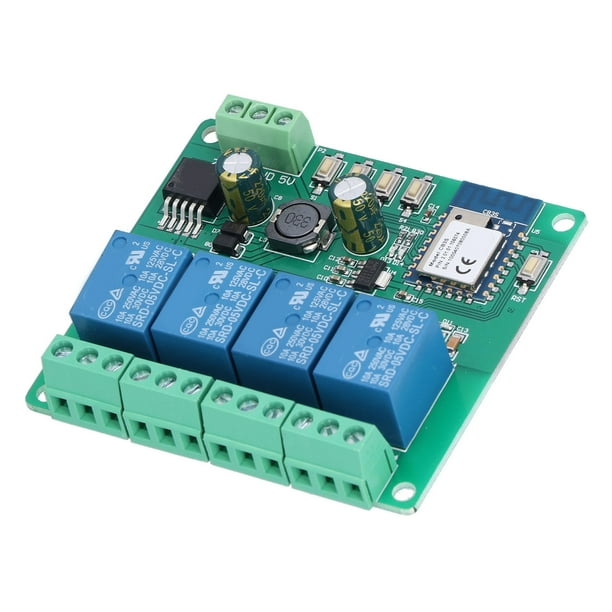 Módulo De Relé De 4 Canales, Módulos De Relés De Control De Aplicación De Retroalimentación De Estado Con Luces Indicadoras Para Inteligencia Artificial Para
