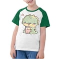 thumbnail image 4 of RXIRUCGD 2025 Vêtements d'Été pour Enfants Tout-Petits Garçons Filles Mode Mignon Col Rond Imprimé Manches Courtes Haut, 4 of 7