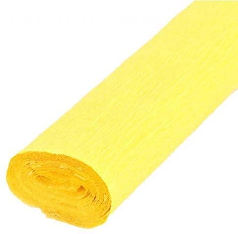 1 Roll 8ft X 20 Crepe Paper Streamer Wedding Birthday Party Supplies Decorations #28 Light yellow 