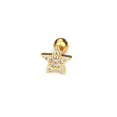 thumbnail image 2 of Jiaroswwei 1Pc Women Cubic Zirconia Inlaid Sun Star Moon Cross Helix Ear Stud Jewelry Gift, 2 of 8