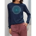 thumbnail image 2 of Mandala Waveflower Long Sleeve T-Shirt Women's -Pipeline, 2 of 4