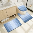 thumbnail image 3 of Ileading Traditional Bath Rug Set 3 Piece Microfiber Washable Bathroom Rug Set, 3 of 9