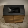 thumbnail image 5 of St. Tropez 36" Freestanding Bathroom Vanity in Brown Oak with Black 3-Hole Widespread Sink Top, 5 of 7