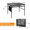 thumbnail image 6 of REDCAMP 3ft Folding Portable Grill Table for Outside, Lightweight Aluminum Metal Grill Stand Table with Adjustable Heights for Camping Cooking BBQ RV Picnic, Black, 6 of 9