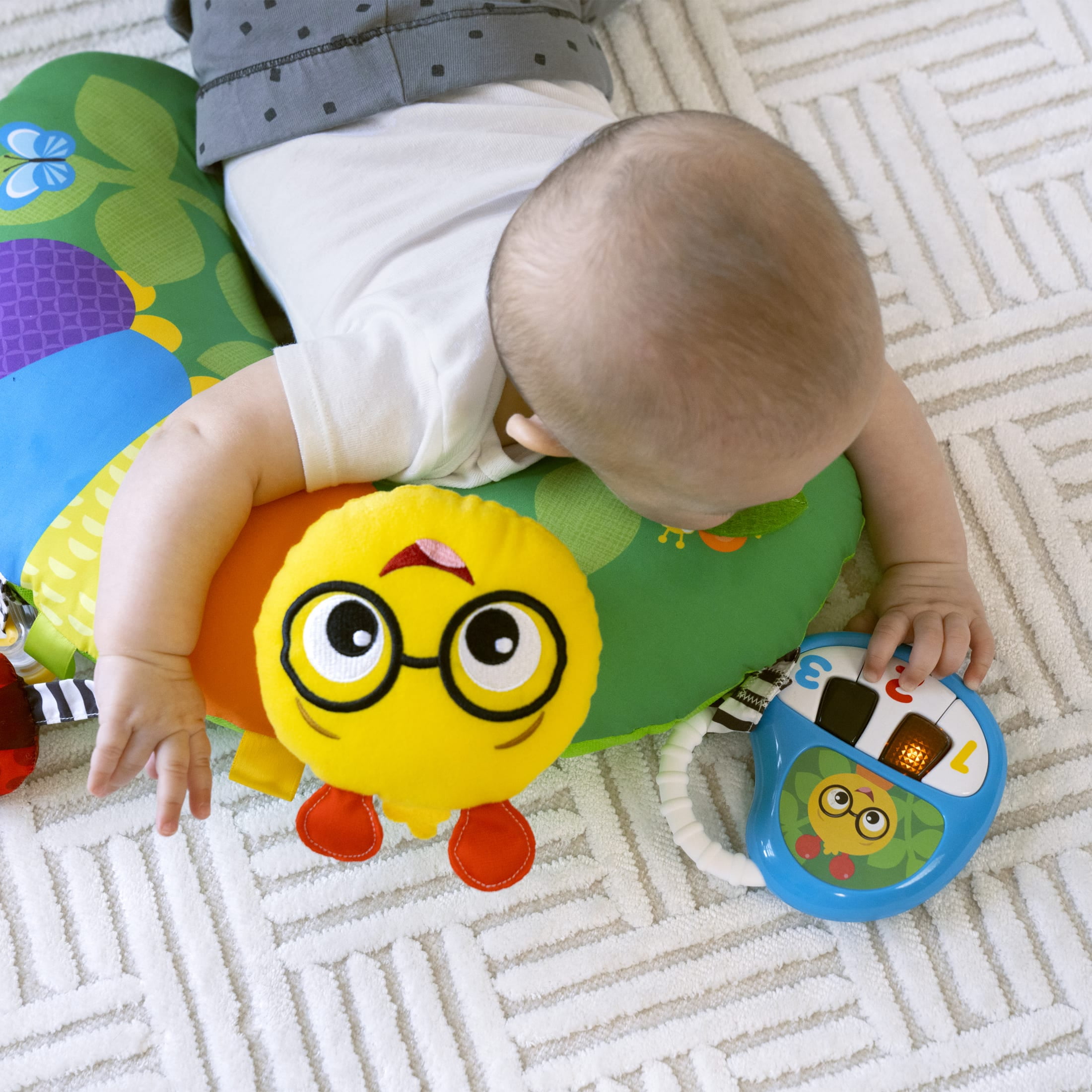 Baby Einstein Cal-a-Pillow Tummy Time Baby Activity Pillow for Ages 0+ Months