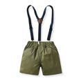 thumbnail image 7 of Hienoo Infant Boys Vacation Style Suit Short Sleeve Beach Shirt Suspender Shorts Outfits, 7 of 7