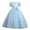 Blue, variant on Odeerbi Girls Dress Baby Girls Clothes Children's Dress Short Sleeve Princess Dress Flower Tail Dress Skirt Tutu Dress Red