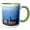 Green/White, variant on 3drose, Usa, Washington, Seattle, Puget Sound. Historic Lighthouse., 11oz Two-tone Black Mug