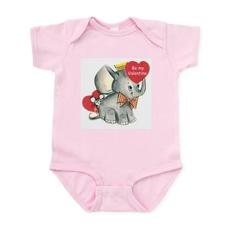 

CafePress - Elephant Valentines Day Infant Bodysuit - Baby Light Bodysuit Size Newborn - 24 Months