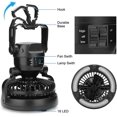 thumbnail image 4 of Linterna de camping LED portátil con ventilador de techo - Ventilador de camping con linterna LED, ventilador de tienda portátil recargable de 18 LED, 4 of 5