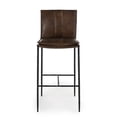 thumbnail image 2 of Iva 31 Inch Bar Stool Chair, Padded, Rolled Back, Brown Top Grain Leather, 2 of 5
