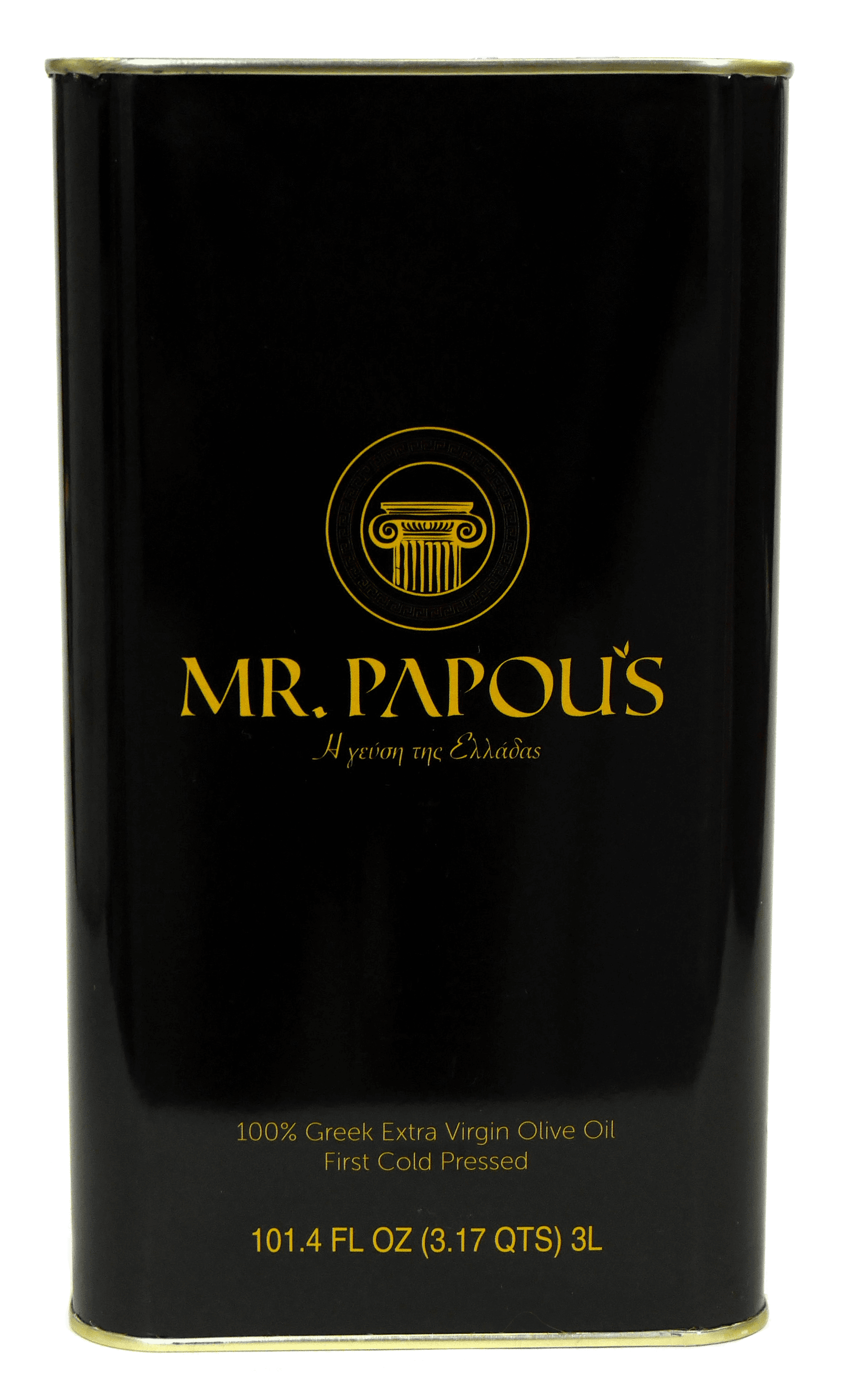 Mr. Papou's | Extra Virgin Olive Oil | First Cold Pressed | Family Owned | Harvested in Greece | 3 Liter - 101.4 fl oz