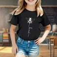 thumbnail image 2 of WEIYLL Girls Funny Tshirts Casual Cartoon Bee Print Round Neck Loose Short Sleeve Activewear Tops for 3-4 Years, 2 of 4