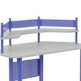 thumbnail image 3 of Studio Designs Small Spaces Corner Computer Office Study Desk Workspace, Purple, 3 of 5
