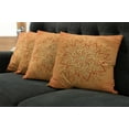 thumbnail image 5 of Ambesonne Leaf Throw Pillow Cover 4 Pack, Orange Mandala, 20", Orange, 5 of 5