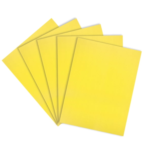 Unique Bargains Corrugated Plastic Sheets,3mm Yard Lawn Signs,12Inch x 16Inch Yellow 5pcs