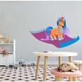 thumbnail image 2 of FANTASY - Adhesive Kids Nursery Bedroom Magic Carpet Legendary Unicorn Horse Creature Decoration Fantasy Themed Design Vinyl Wall Decal - Multicolored Home Art Adhesive Wall Decal Sticker 40" x 28", 2 of 3