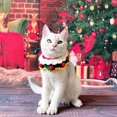 thumbnail image 5 of Sijiali Pet Neckerchief Double-layer Decorative Skin Friendly Christmas Pet Dogs Cats Petal Bibs for Holiday, 5 of 10