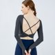 thumbnail image 2 of Ropa de yoga con almohadilla para el pecho, primavera y otoño, top de manga larga para mujer, traje deportivo profesional para correr, ropa de fitness con espalda hermosa, 2 of 4