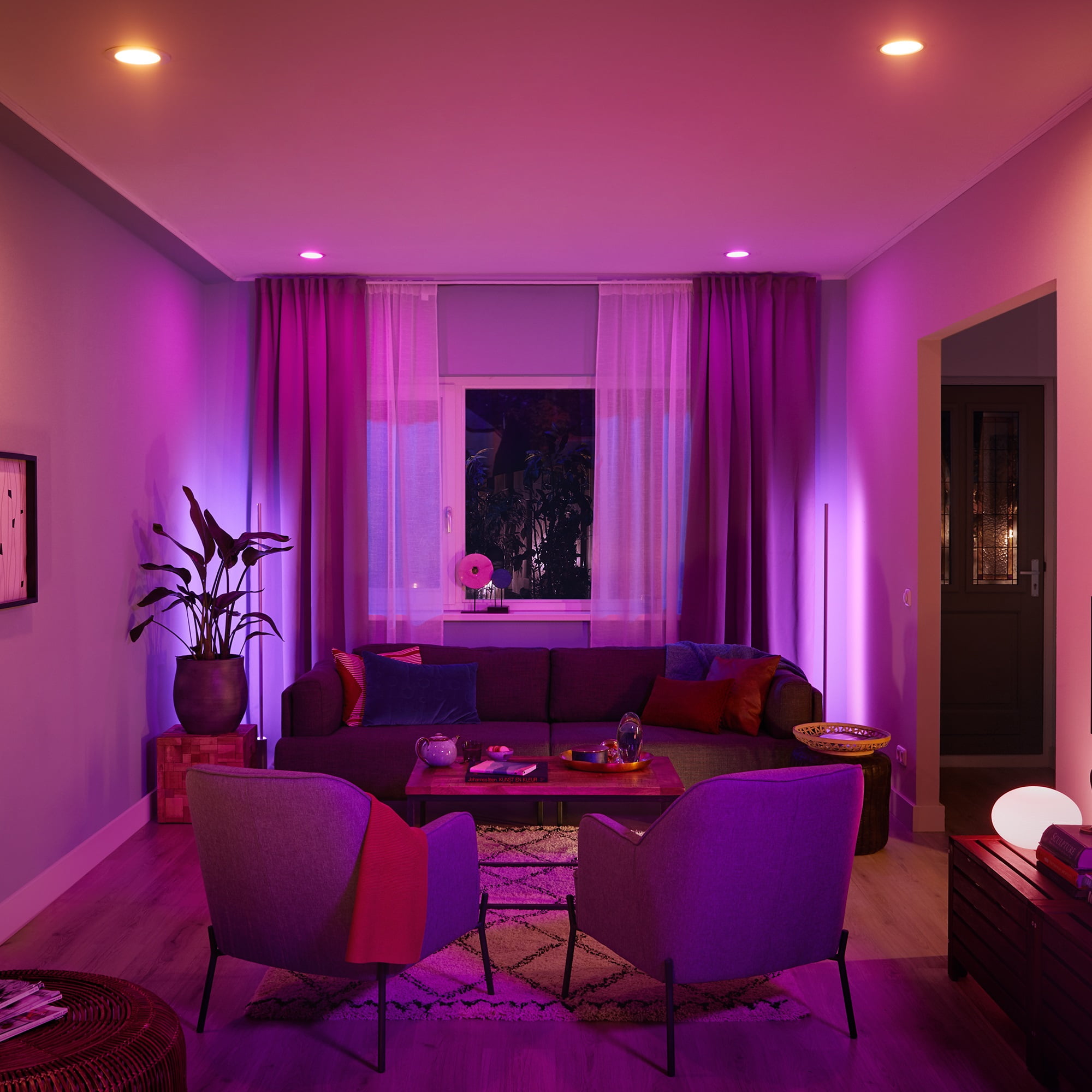 Philips Hue 4" White and Color Ambiance High Lumen Recessed Downlight, White