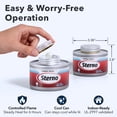 thumbnail image 6 of Sterno Fuel Cans - 6-Hour Burn, (6-Pack) Chafing Dish Fuel Can Burners for Food Warmer, Resealable Twist Chafer Fuel Canned Heat, Handy Wick, 6 of 8