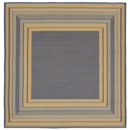 Terrace Patio Rug - Liora Manne Terrace Etched Bdr Indoor/Outdoor Rug Blue 7'10
