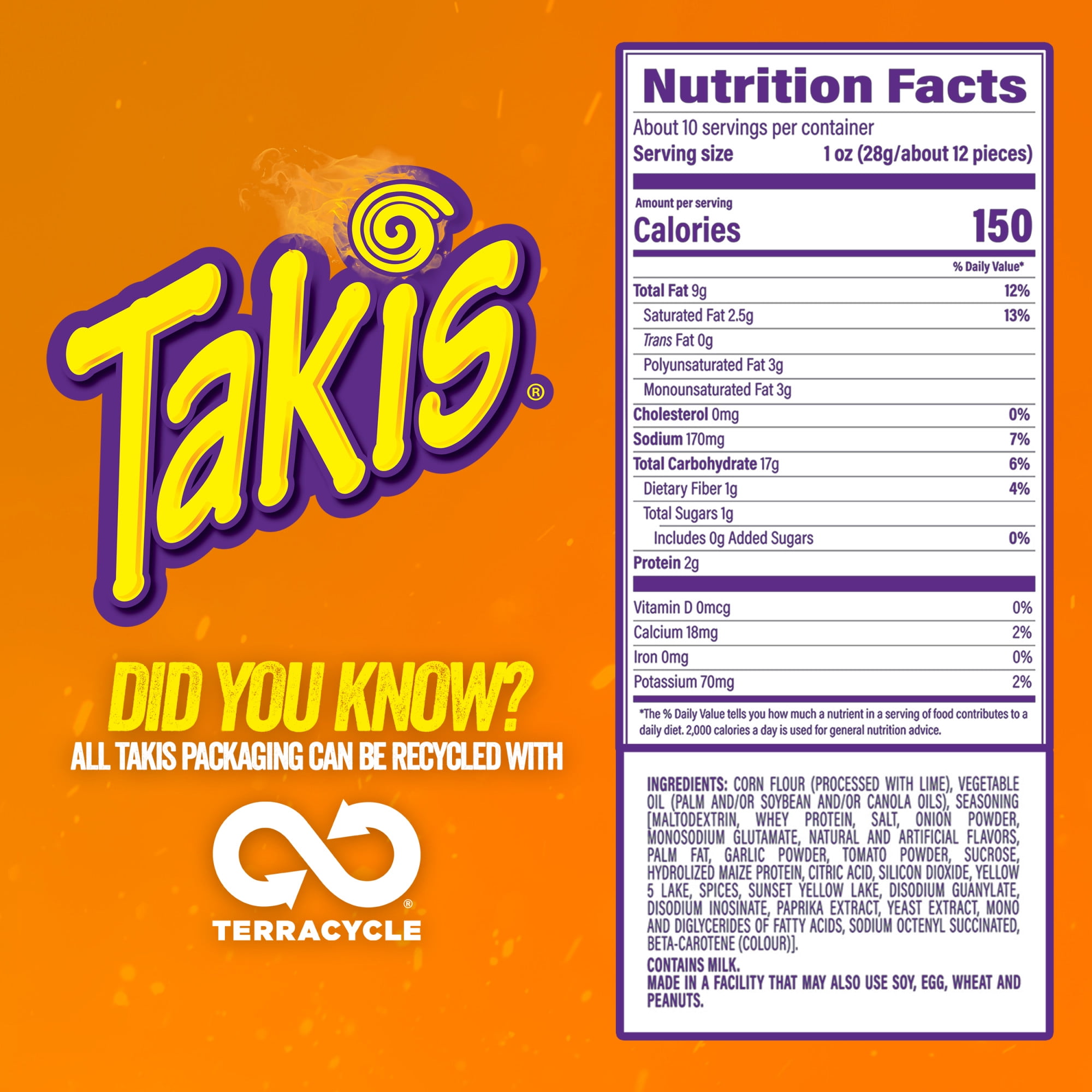 Takis Nacho Xplosion 9.9 oz Sharing Size Bag, Cheese and Chili Pepper Rolled Tortilla Chips