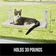 thumbnail image 5 of GORILLA GRIP Cat Window Perch, Foldable Indoor Hammock Bed with Washable Cover, Holds 30lbs, Beige, 5 of 10