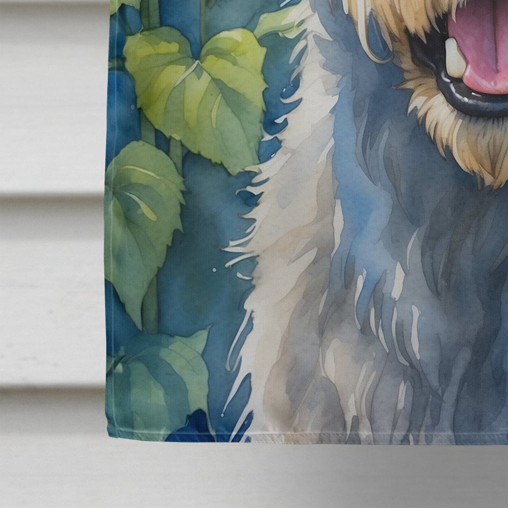 Irish Wolfhound in Sunflowers House Flag 28 in x 40 in