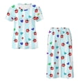 thumbnail image 5 of DISNIMO Ladybug Heart Printed Womens Pajama Sets Soft 2 Piece Pjs Set Casual Sleepwear Short Sleeve Tops and Capri Pant Lounge, S, 5 of 7