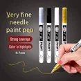 thumbnail image 2 of Guangna Paint Marker Pen DIY Reflective Paint Metallic Pen Permanent Gold SILVER Marker Touch Up,School Model Painting 1/2pcs, 2 of 6