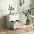 thumbnail image 2 of 2 Drawer Lateral File Cabinet with Lock, Filing Cabinets for Home Office, Storage Cabinets for Hanging Files Letter/Legal/F4/A4, Require Assembly(White), 2 of 12