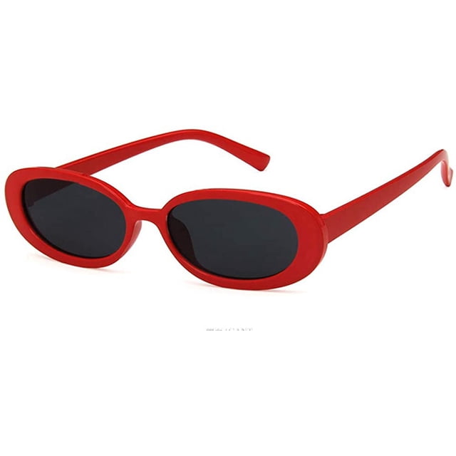 Mini Retro Vintage Ultra Estrecho Oval Redondo Flaco Ojo de Gato Gafas de sol Clout Goggles Vhermosa LRWJ469-6