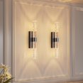 thumbnail image 1 of Candelabros de pared Camuucci de 15,3 pulgadas, negros, funcionan con pilas de 1200 mAh, 1 of 7
